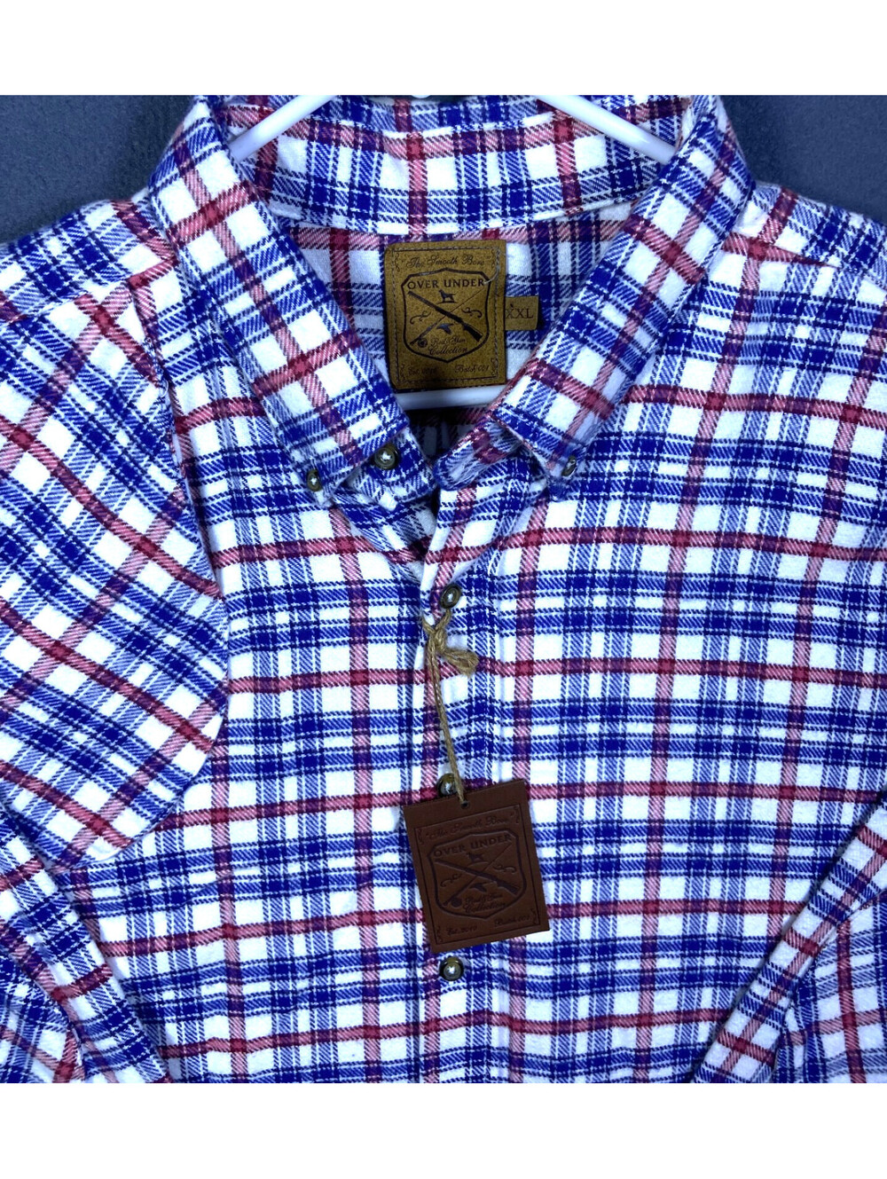 Over Under XXL Smooth Bore Shooting Shirt Flannel Men's Cotton Plaid 110$ msrp